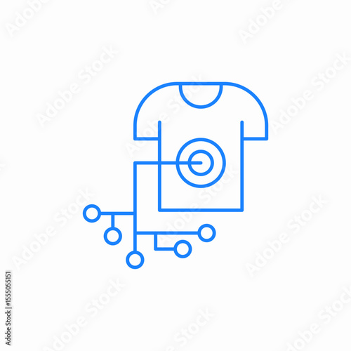 smart textile sensors icon sign vector