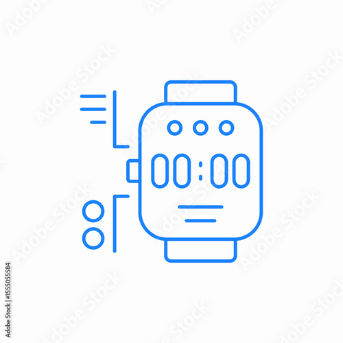 smart watch timer icon sign vector