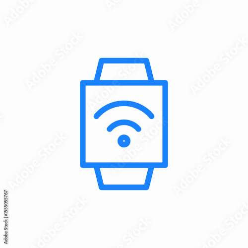 smartwatch wireless transfer icon sign vector