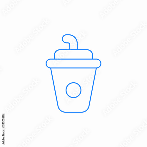 soda cup icon sign vector