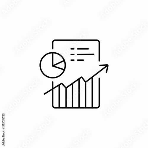 document graph report icon sign vector