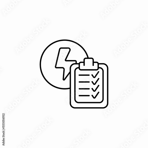 energy audit checklist icon sign vector