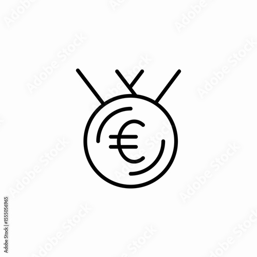 euro award medal icon sign vector