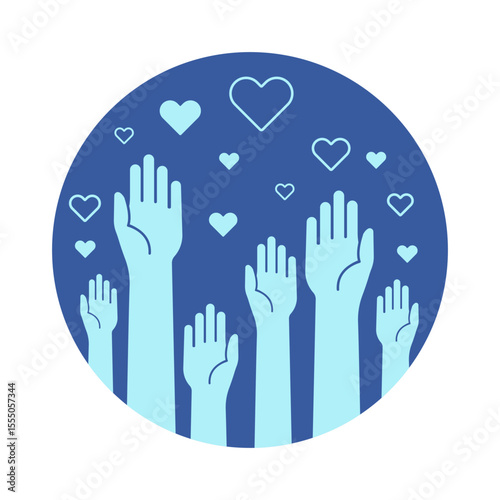 Together with Love Helping Hands Icon