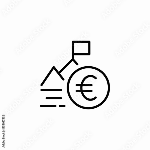 fast euro transaction icon sign vector