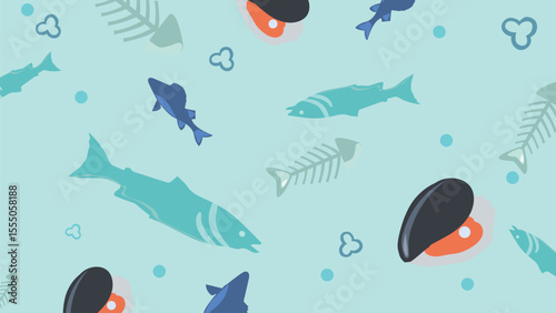 Mussels and Bones Background