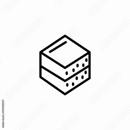 layered cubics  icon sign vector