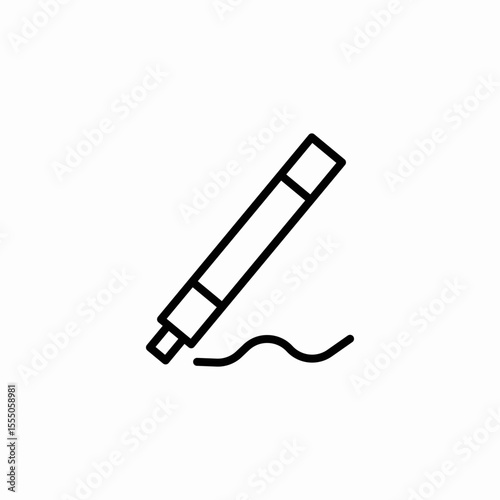 marker with line icon sign vector