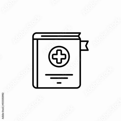 medical record book icon sign vector