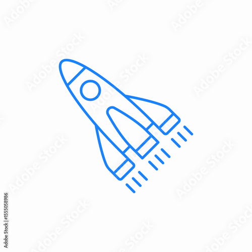 space rocket exploration icon sign vector