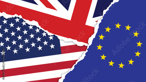 National Design Featuring USA, EU, and Britain Identity
