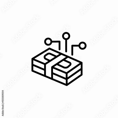 money digital finance icon sign vector