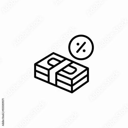 money discount percentage icon sign vector
