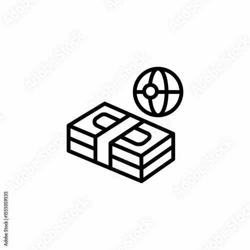 money global currency icon sign vector