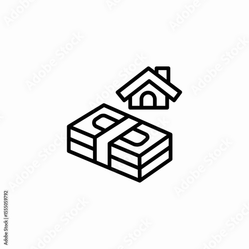 money house investment icon sign vector
