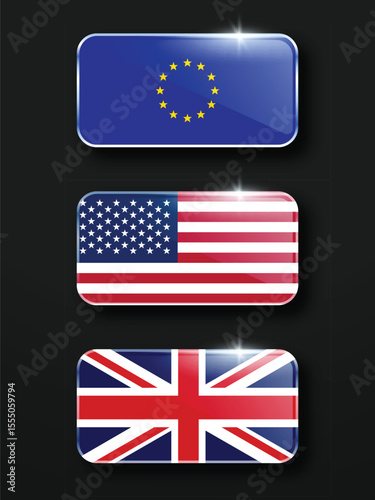 National Design Featuring USA, EU, and Britain Identity