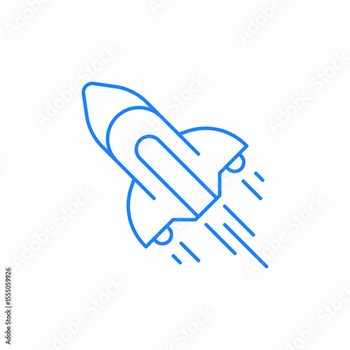 space rocket launch icon sign vector