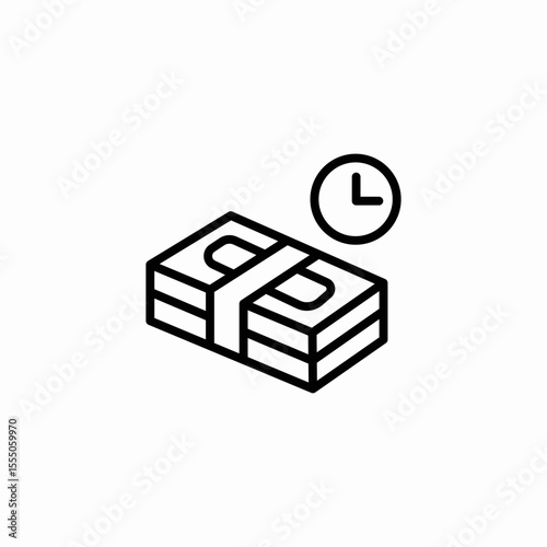 money time limit icon sign vector