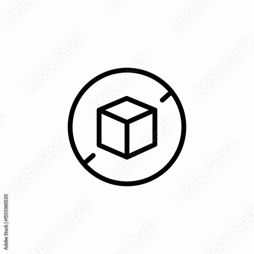 No sugar cube icon sign vector