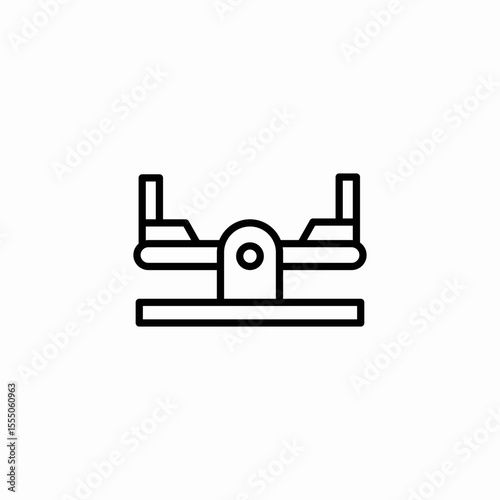 playground seesaw icon sign vector