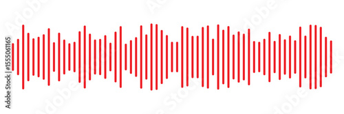 Red Music wave line sound icon audio frequency signal podcast radio sound wave . Red sound wave Effect. Red sound and audio waves. Volume wave ,Waves of the equalizer. Podcast soundwave line of voice.