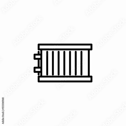 radiator heater element icon sign vector