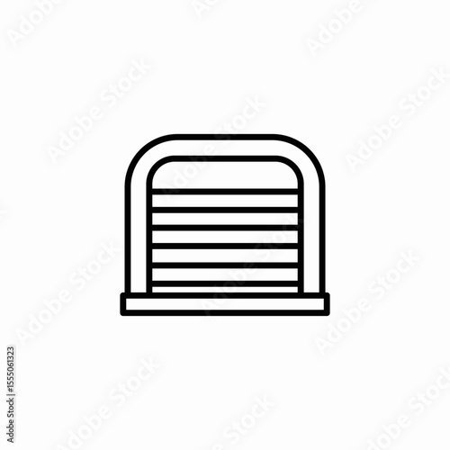roller shutter door icon sign vector