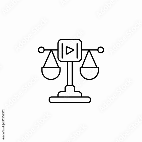 scales of justice icon sign vector