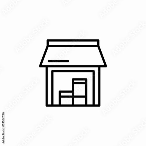 small store building icon sign vector