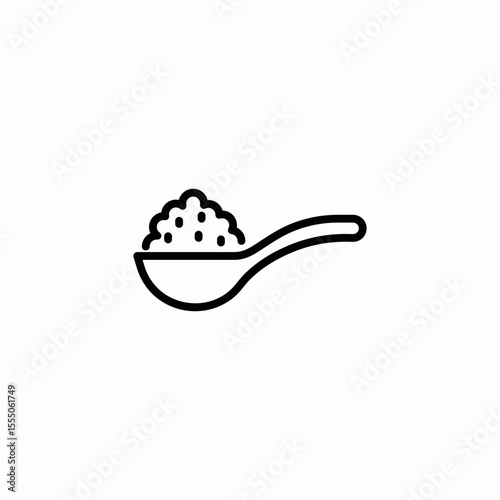 spoon full sugar icon sign vector