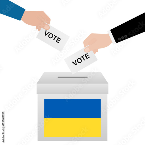 Election in Ukraine. Election Concept. Vector Illustration.