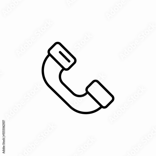 telephone handset icon sign vector