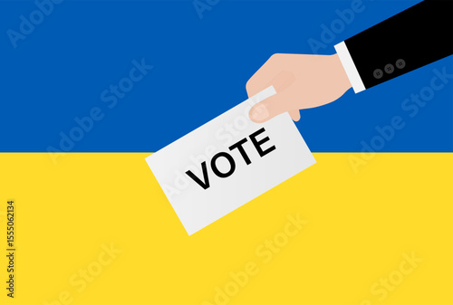 Election in Ukraine. Election Concept. Vector Illustration.