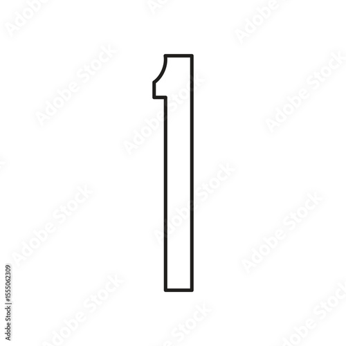 vector illustration of a font made of numbers