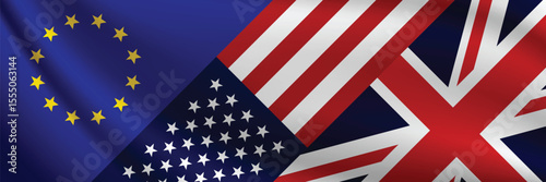 National Design Featuring USA, EU, and Britain Identity