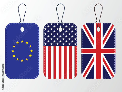 National Design Featuring USA, EU, and Britain Identity