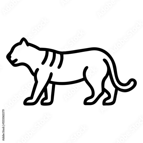 Coloured tiger vector design