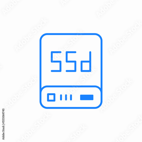 ssd storage drive icon sign vector