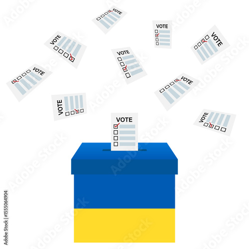 Election in Ukraine. Election Concept. Vector Illustration.