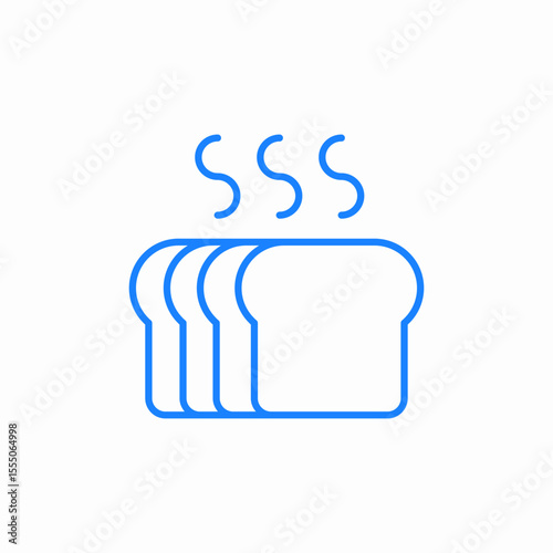steaming toast slices icon sign vector