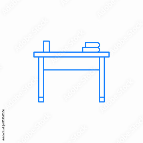 study desk icon sign vector