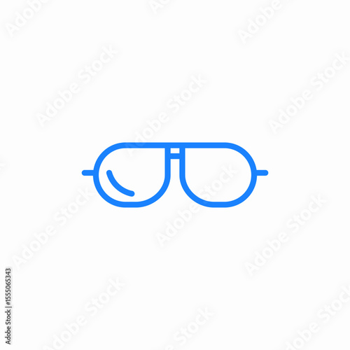stylish aviator sunglasses icon sign vector