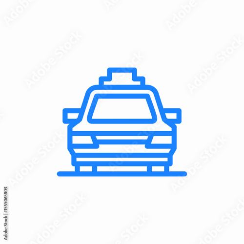 taxi cab vehicle icon sign vector