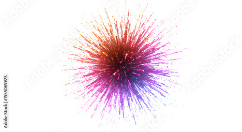 Colorful abstract burst of light radiating from the center, creating a vibrant display suitable for digital backgrounds