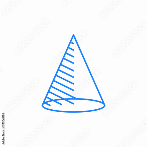 three dimensional shape icon sign vector