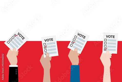 Election in Poland. Election Concept. Vector Illustration.