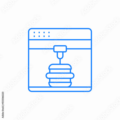 threed printing object icon sign vector