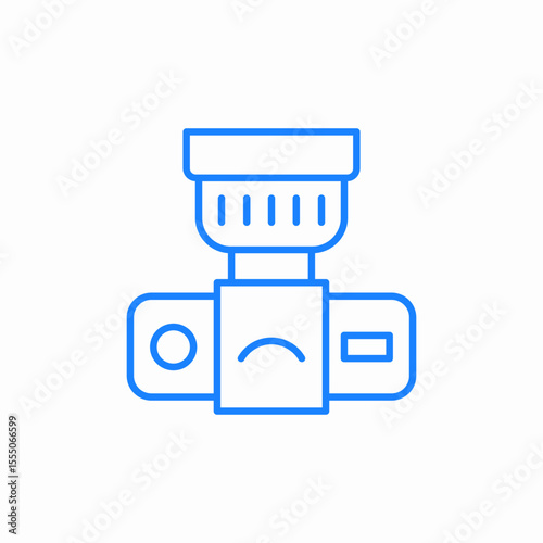 top down camera icon sign vector