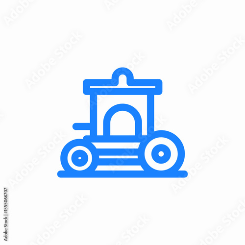 tractor vehicle farming icon sign vector