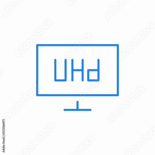 ultra high definition display icon sign vector